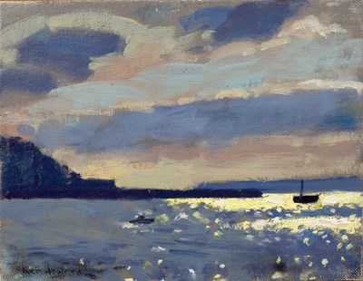 Lot 227 - Ken Howard (b.1932) Sunset Newlyn signed...