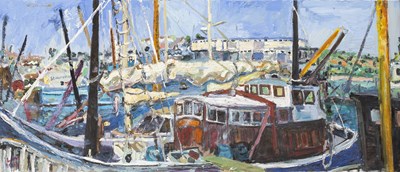 Lot 251 - Linda Weir (b.1951) Cornish Harbour signed...