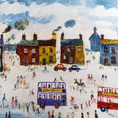 Lot 245 - Simeon Stafford (b.1956) 'Sunny Outing', oil...