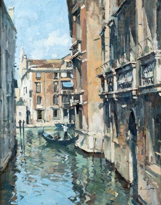 Lot 417 - Stanley Orchart (1920-2005) Side Canal, Venice...