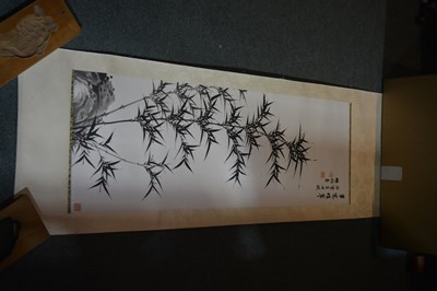 Lot 452 - Xu Zonghao (1880-1957) bamboo scroll, ink on...