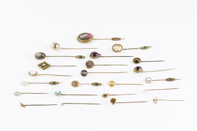 Lot 58 - A collection of antique and later stick pins,...