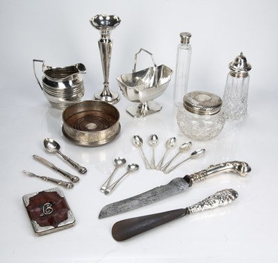 Lot 510 - Collection of silver items including: silver...