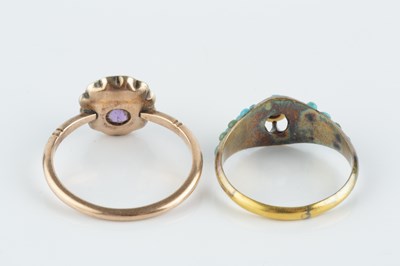 Lot 33 - Two gem set dress rings, comprising an...