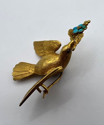 Lot 50 - A Victorian gem set bird brooch,...