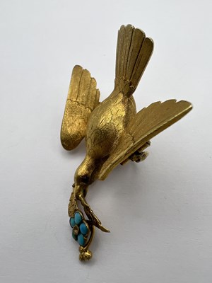 Lot 50 - A Victorian gem set bird brooch,...