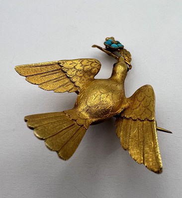 Lot 50 - A Victorian gem set bird brooch,...