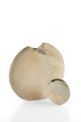 Lot 626 - Val Barry (1937-2018) Two Moon vases stoneware,...