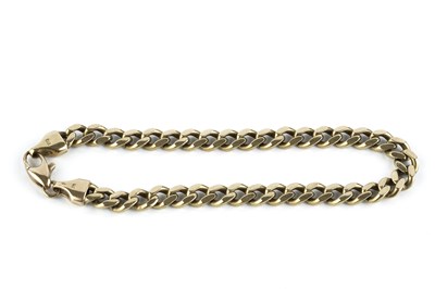 Lot 10 - A 9ct gold curb-link bracelet, length 21.5cm