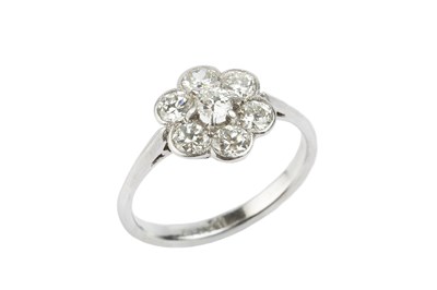 Lot 167 - A diamond cluster ring, the flowerhead cluster...