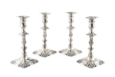 Lot 475 - A set of four late Victorian silver...