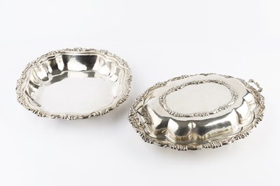 Lot 476 - A Peruvian silver entree dish and cover, with...