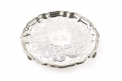 Lot 477 - An early Victorian silver salver, with shaped...