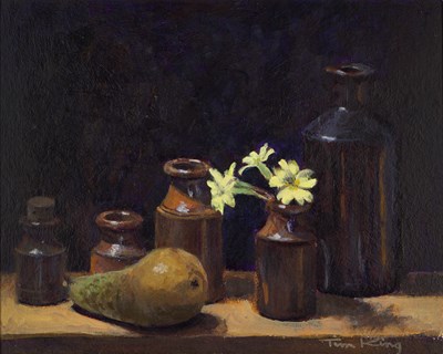 Lot 473 - Tim King (20th century) Still life - stoneware...