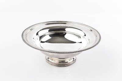 Lot 492 - A silver circular pedestal dish, with...