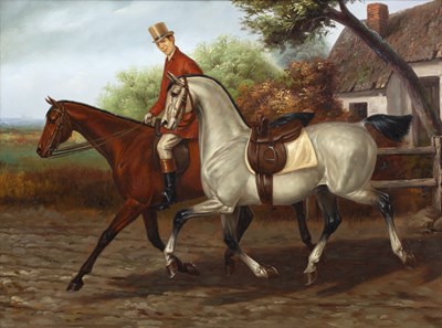 Lot 310 - Kiss Csaba (b.1945) The morning ride, signed...