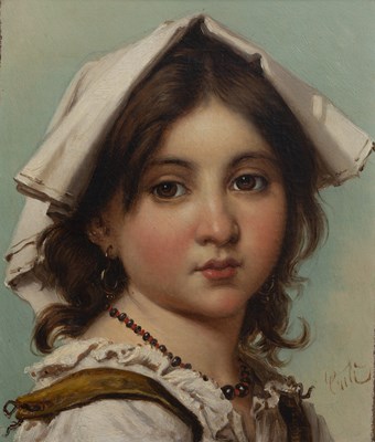 Lot 308 - 19th century Italian school Head and shoulders...