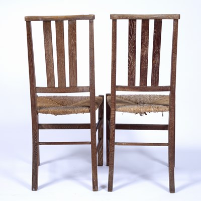 Lot 19 - Heals Pair of oak bedroom chairs, circa 1930,...