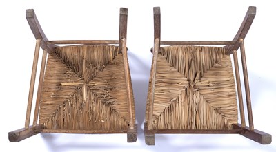 Lot 19 - Heals Pair of oak bedroom chairs, circa 1930,...