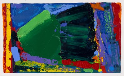 Lot 345 - Anthony Frost (b.1951) Green chevrons, yellow...