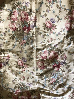 Lot 294 - A pair ornament curtains or portiere  the...