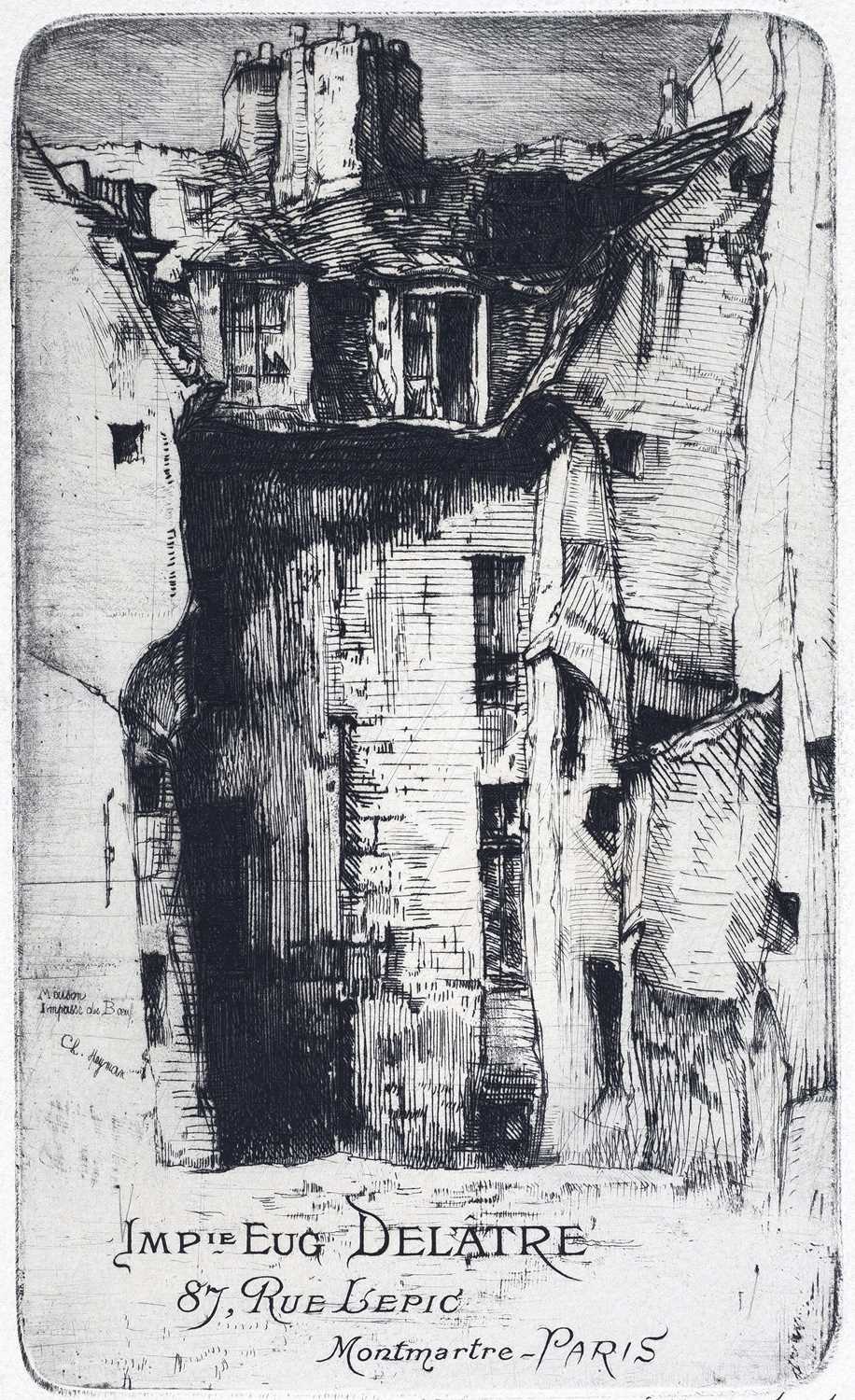 Lot 26 - Auguste Delatre (1822-1907) Montmartre Paris...