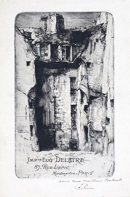 Lot 26 - Auguste Delatre (1822-1907) Montmartre Paris...