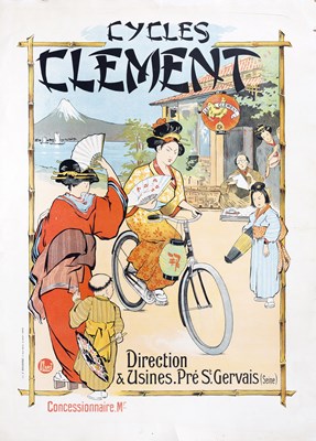 Lot 96 - René Leverd (1872-1938) Cycles Clement, 1910...