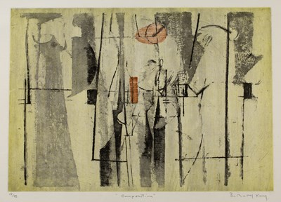 Lot 143 - Bernard Kay (1927-2021) 'Composition', etching...