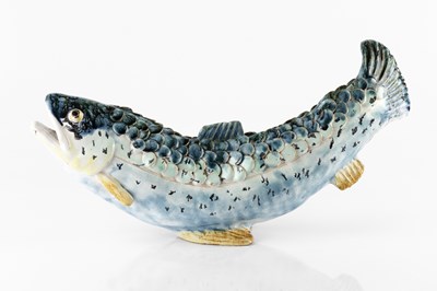 Lot 686 - Chelsea Pottery Leaping Salmon, circa 1950...