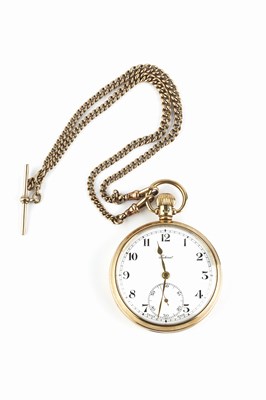 Lot 202 - A 9ct gold open face pocket watch, the white...