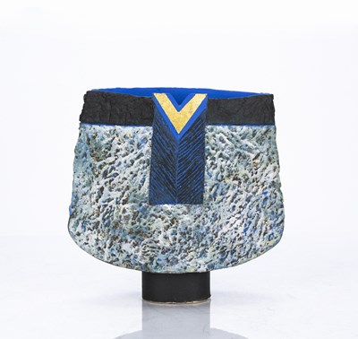 Lot 323 - Philip Evans (b.1959) blue and black stoneware...