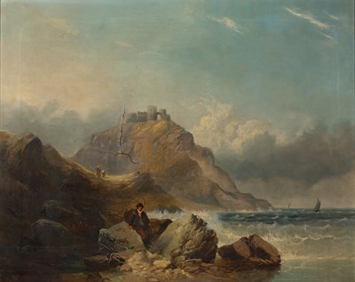 Lot 270 - Joseph Horlor (1834-1866) Criccieth Castle,...