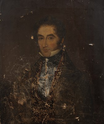 Lot 274 - English school (early 19th century) Portrait...