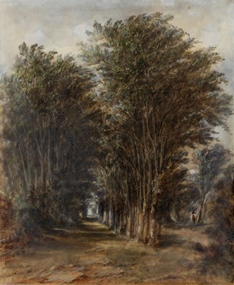 Lot 345 - Alfred Vickers (1786-1868) An avenue of trees,...