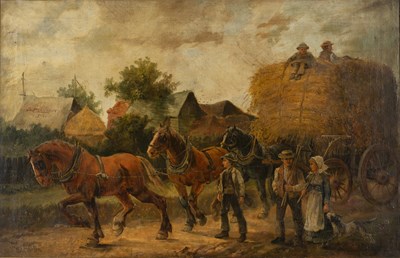 Lot 291 - Fred Burton (19th/20th century) The Last Load,...