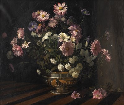 Lot 292 - Ida Mostyn (1883-1952) Chrysanthemum, signed,...