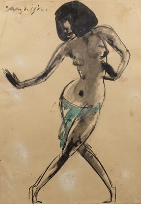 Lot 320 - Janos Vaszary (1867-1939) Egyptian Dancer,...