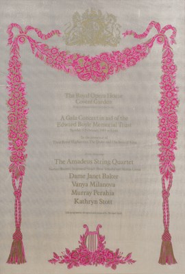 Lot 191 - A silk programme for A Gala Concert in aid of...