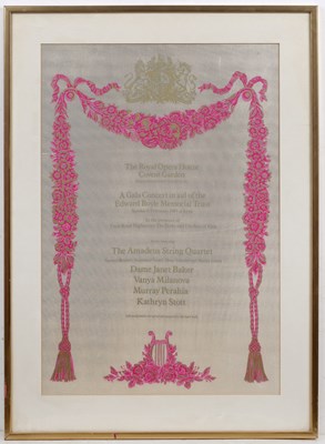 Lot 191 - A silk programme for A Gala Concert in aid of...