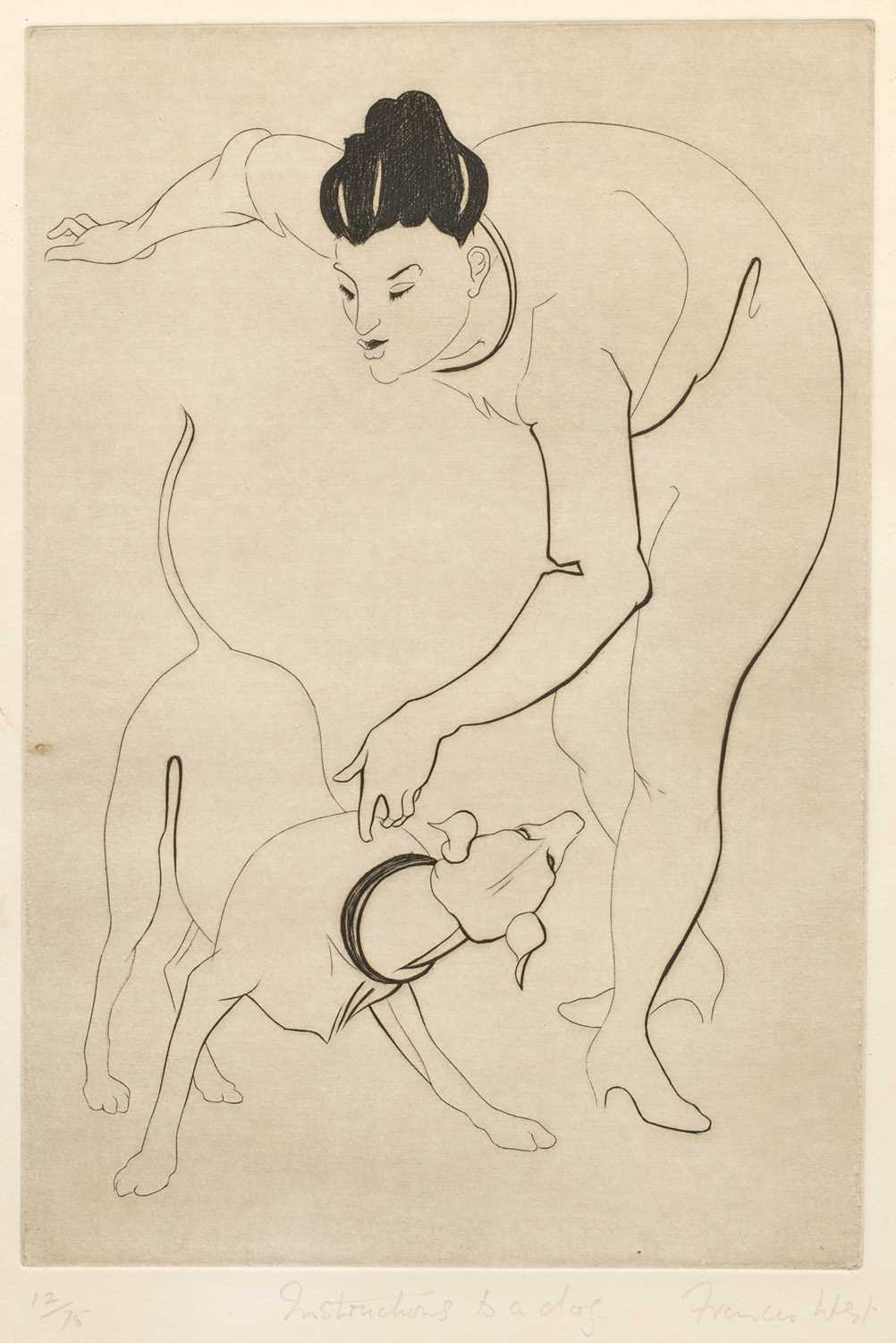 Lot 95 - Frances West Instructions to a dog, etching,...
