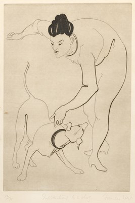 Lot 95 - Frances West Instructions to a dog, etching,...