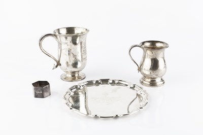 Lot 336 - A silver baluster mug, by Martin, Hall & Co,...