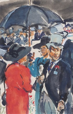 Lot 406 - Susie Whitcombe (b.1957) Royal Ascot signed in...