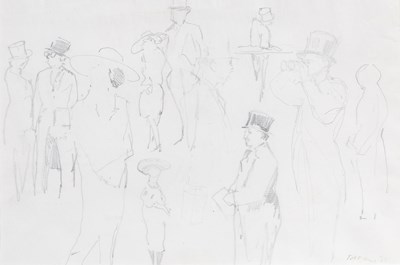 Lot 407 - Tod Ramos (b.1956) Sketches at Royal Ascot,...