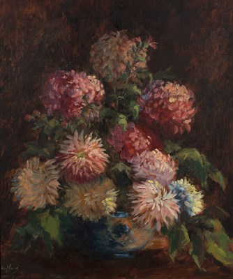 Lot 325 - * Helford Still life - chrysanthemum in a vase...