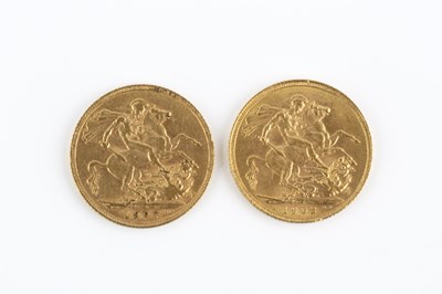 Lot 246 - Two Edward VII sovereigns, dated 1903 and 1907...