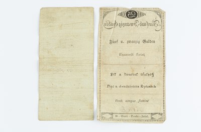 Lot 247 - An Austrian Fünf und Zwanzig Bulden note,...