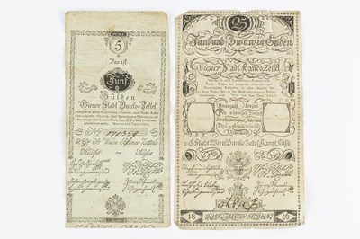 Lot 247 - An Austrian Fünf und Zwanzig Bulden note,...