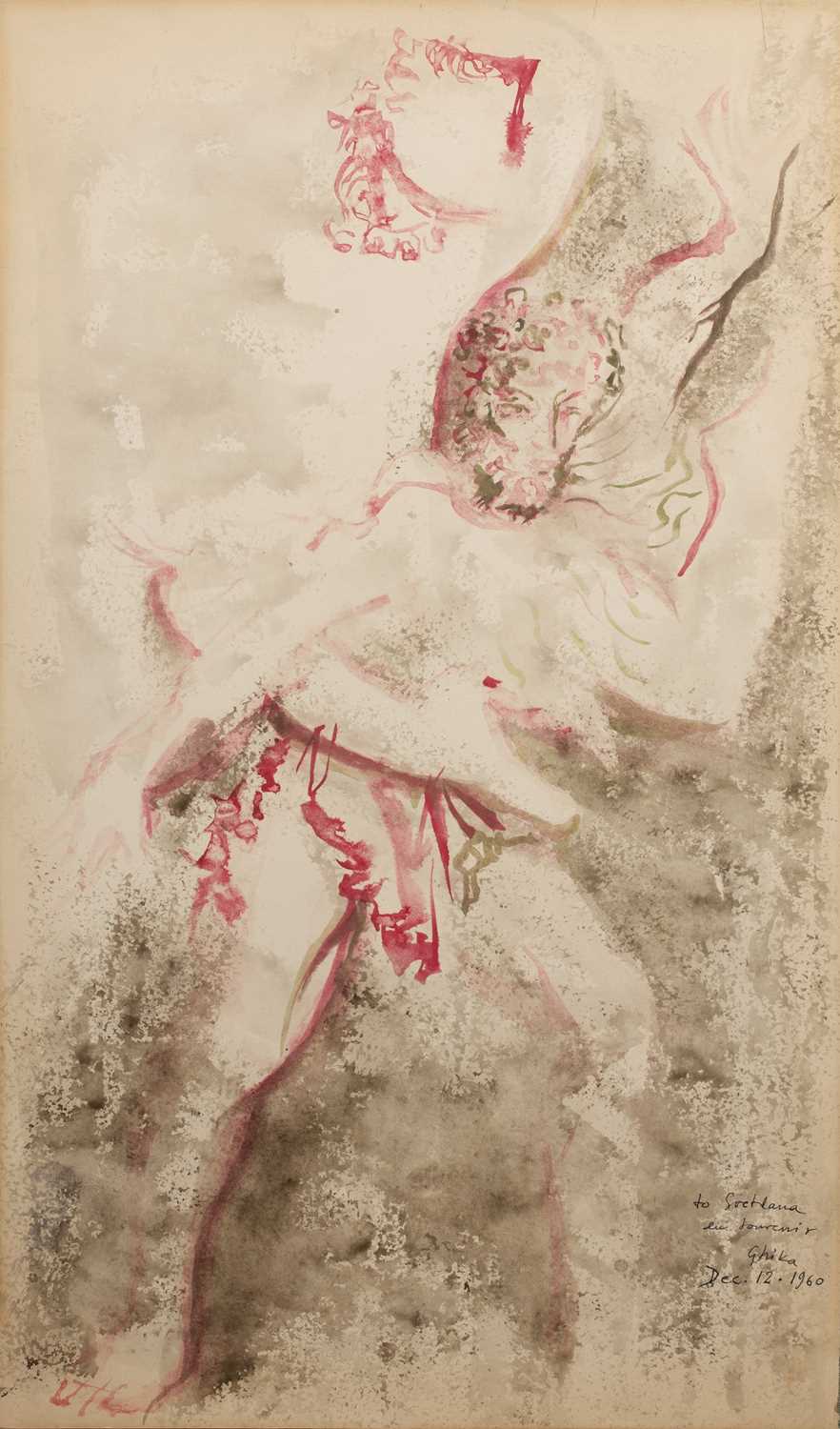 Lot 213 - Nikos Ghika (Greek 1906-1994) Ballerina sketch,...